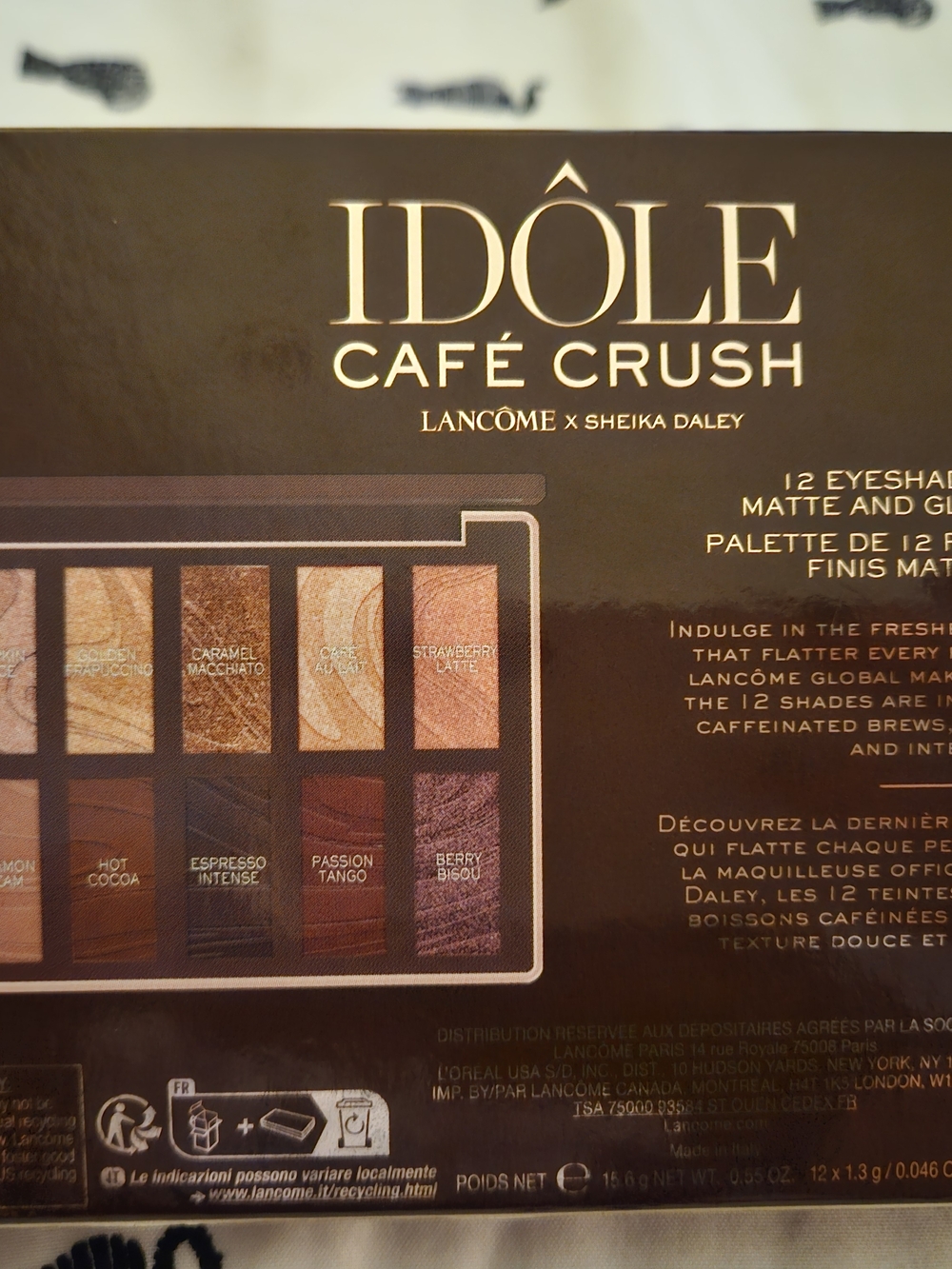 Lancôme Café Crush Eyeshadow Palette - Brown, Gold & Bronze Tones - Picture 11 of 12